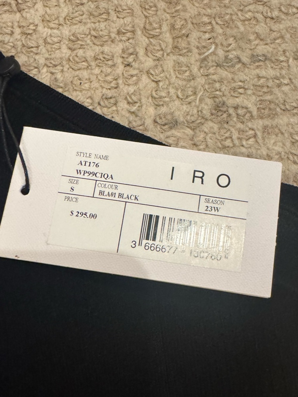 NWT IRO Women's Ciqa Black Knit One Shoulder Bodysuit Top Sz S - Picture 5 of 8